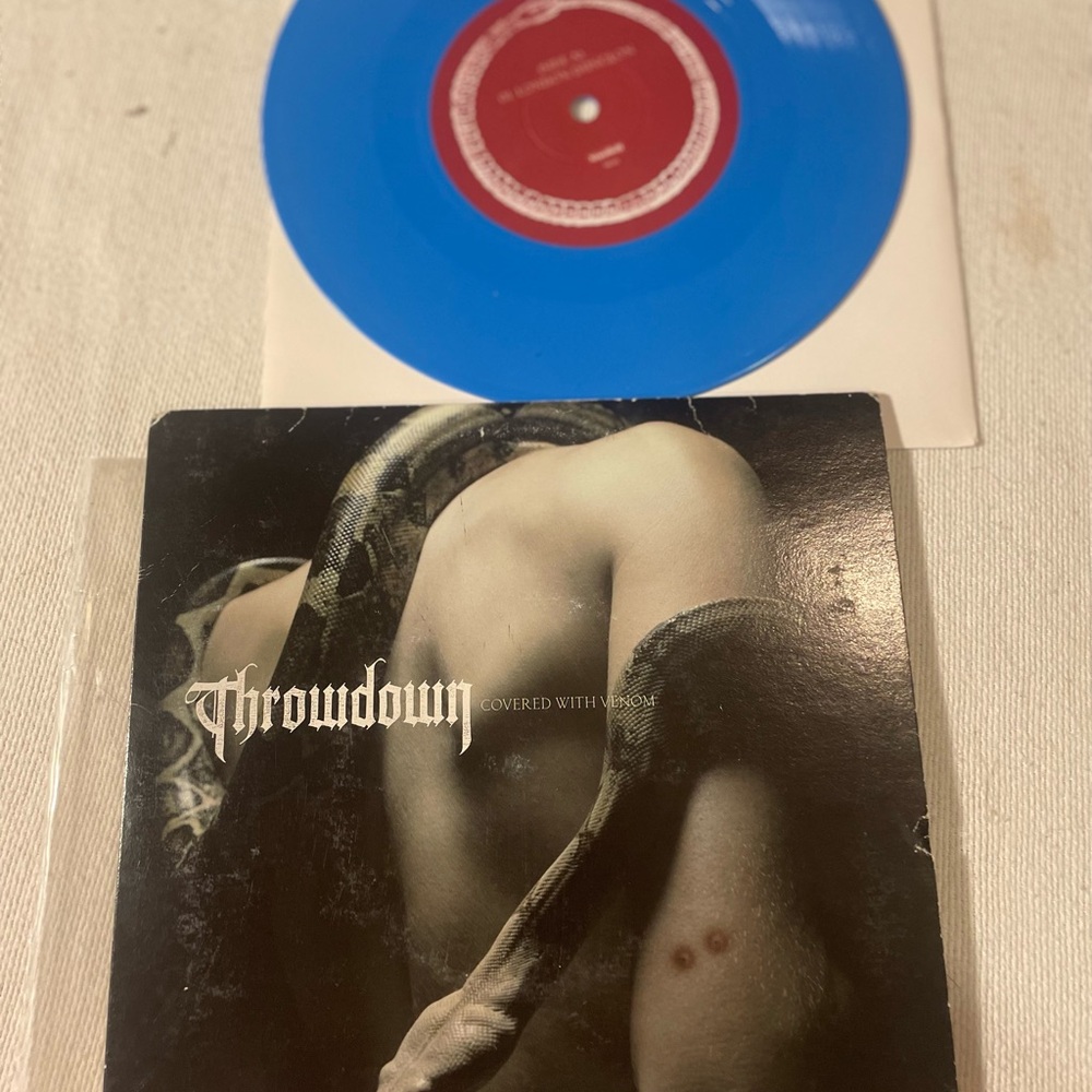 Throwdown “Covered With Venom” Vinyl with Blue 7 inch Record